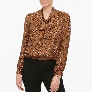 J. Crew Leopard Long Sleeve Top